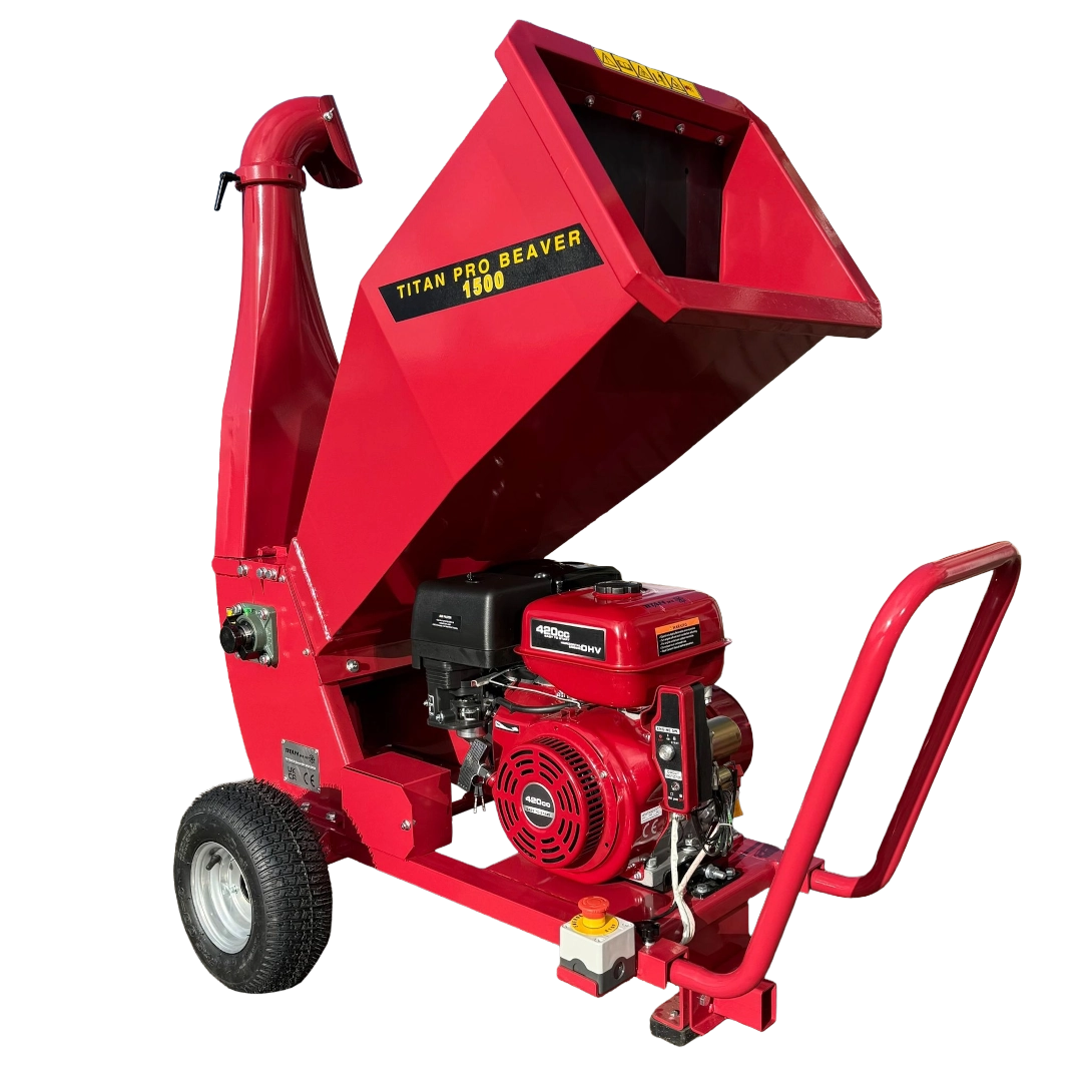 Order a With an enormous 100mm/4 chipping capacity, the Beaver is the biggest chipper in our range! It comes equipped with a super powerful OHV engine, with an electric start fitted as standard. Unlike other garden shredders, this machine will not clog up or block with evergreens full of sticky sap such as conifer or leylandii. This chipper is ideal for larger gardens or estate use and comes covered by our Maximus 3-year extended warranty.