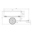 Measurements and technical specifications for the folding trailer