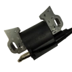 Close-up detail of the ignition coil module body, showcasing the lamination stack and mounting points.