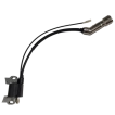 Reverse view of the TP690 flail mower ignition coil highlighting the mounting points and high-tension lead.