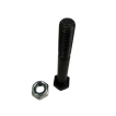 Close-up view of the genuine OEM fixing bolt and nut used to safely mount the splitting wedge on Titan Pro log splitters.