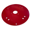 Top-down view of the genuine replacement circular red cutter disc Part 17 for the Titan Pro TPSGP15ES stump grinder.