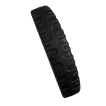 Standalone view of the heavy-duty plastic front transport wheel for the TP500 tiller.