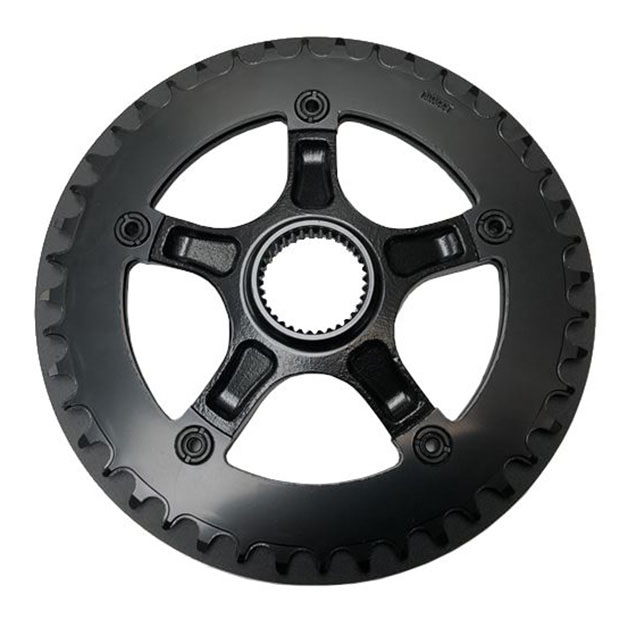 Order a A replacement 44 tooth crank sprocket for the Bafang G510 electric bike motor and G620 bike frames.