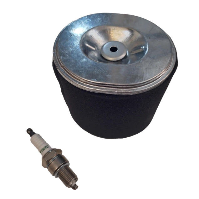 Order a Genuine replacement service kit for the 15HP garden chipper. This kit consists of a replacement air filter and spark plug.