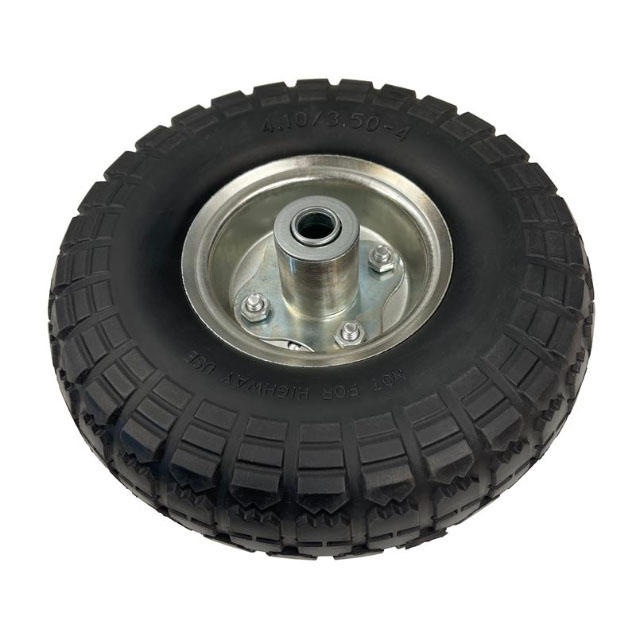 Flat-Free Wheel 16mm Axle for Chippers and Rotavators