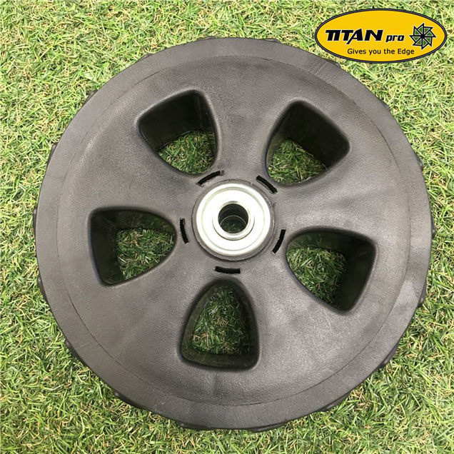 Order a A genuine replacement front wheel to suit the complete range of 21 mowers from Titan Pro.