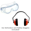 Ear Defenders and Safety Goggles for Wood Chipper