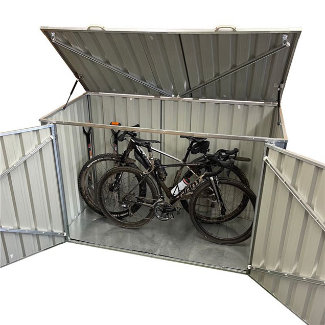 Metal Bike Shed - Garden Store - Wheelie Bin Storage Shed - Garden Storage - Bike Store - 200cm W x 94cm D