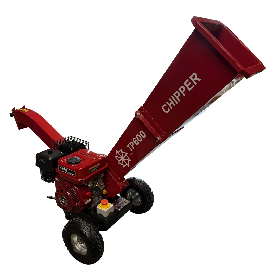 Order a Power through garden waste with the Titan Pro 7HP Petrol Wood Chipper - handles branches up to 55mm for easy efficient chipping. Perfect for gardens estates and smallholdings.