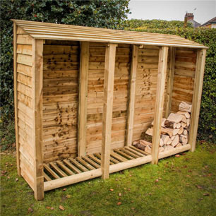 Log Store - Wooden Log Storage - The Beast Log Store (Extra Large/Extra Wide/Extra Tall)