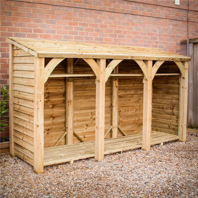 Order a The Bradgate XXL log store is the largest log store in the range clocking in an impressive 5.5 cubic metres capacity for all the logs you8216ll need As well as this its stunning design sets it apart from other log stores out there. Its raised base also allows for optimal air flow - simply put you8216ll get the maximum heat output from each of your logs. Each log store is crafted from fully pressure treated timber meaning you will get the best of quality with incredible durability.
