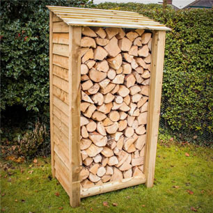 Log Store - Wooden Log Storage - Standard Tall Log Store