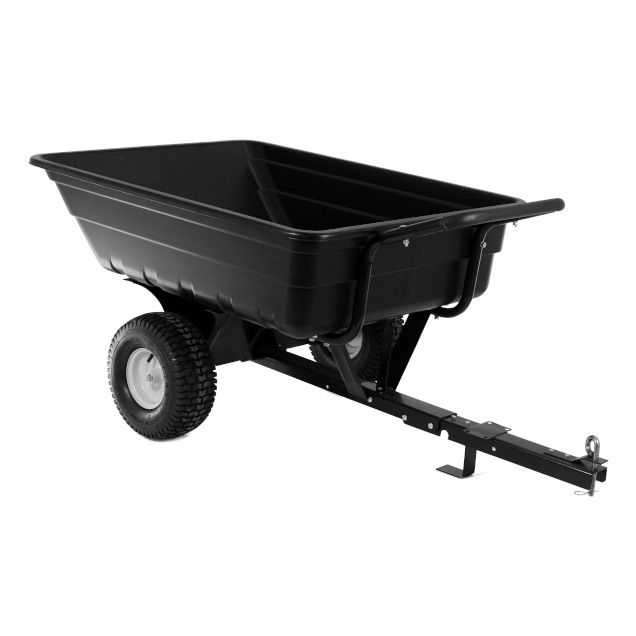 Order a Designed for durability versatility and ease of use the GTT400HD Garden Cart features large 16 pneumatic tyres for smooth off-road mobility and a rugged poly plastic body. With a high load capacity of 300kg this garden cart can be hand-pushed or towed by a lawn tractor making it perfect for a wide range of heavy-duty garden and landscaping tasks.